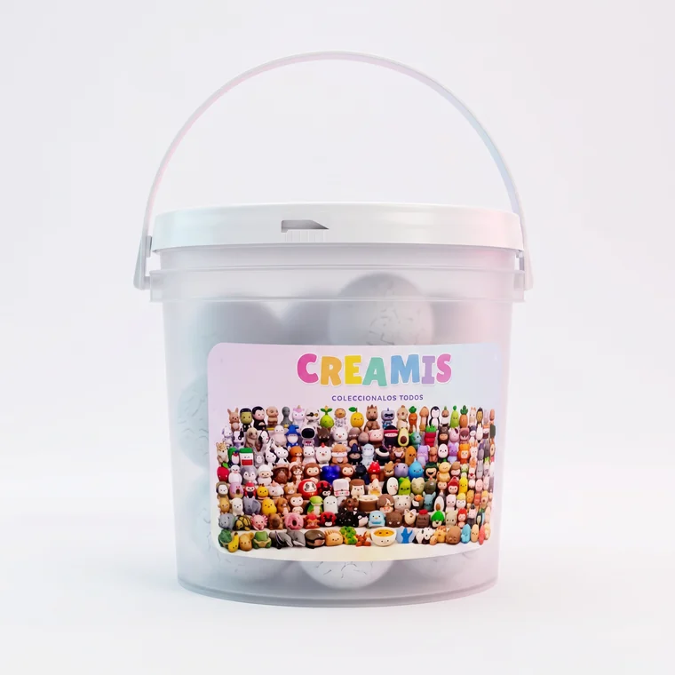Balde Standard Creamis con 20 huevos sorpresa adentro